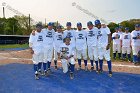 Baseball vs Babson  Wheaton College Baseball players celebrate their victory over Babson to win the NEWMAC Championship for the third year in a row. - (Photo by Keith Nordstrom) : Wheaton, baseball, NEWMAC